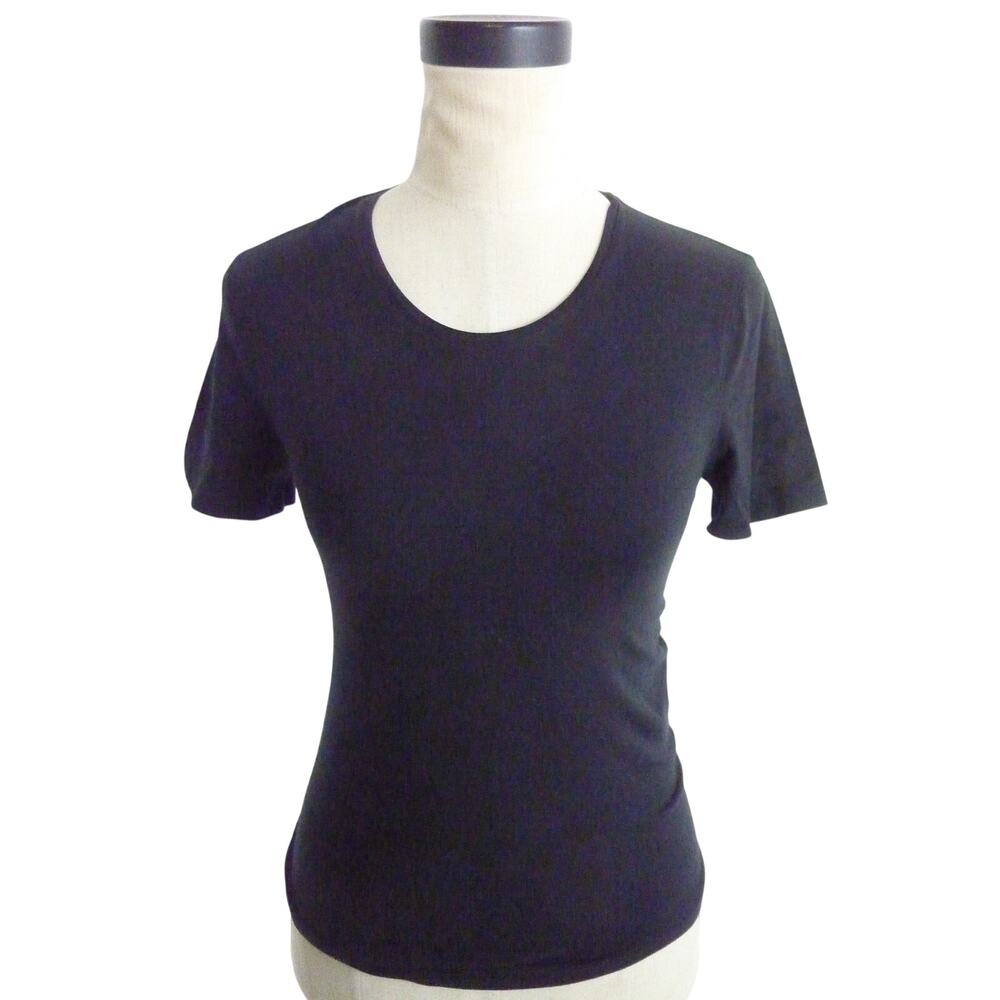 Everlane NWT Womens Stretch Crew Neck Tee Shirt Top S Black Minimalist Work